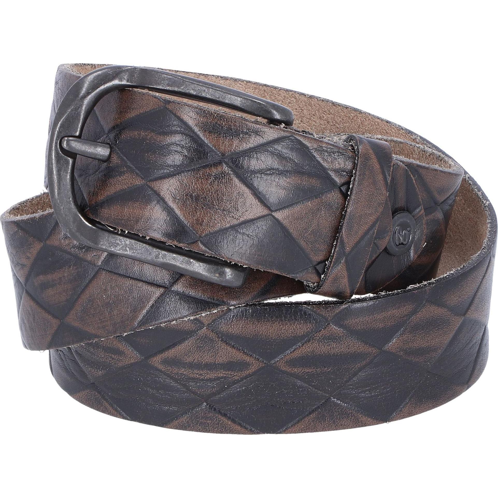 B.Belt, Herren, Gürtel, Gürtel Leder, Grau, (100)