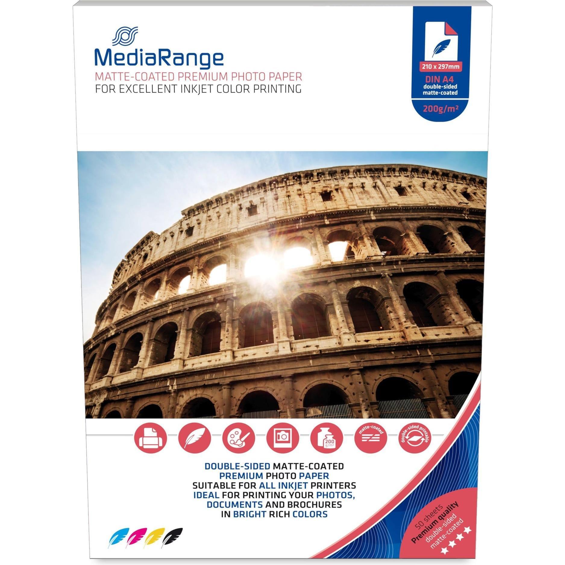 Thumbnail - MediaRange Fotopapier (200 g/m², A4, 1 x), Fotopapier, Weiss