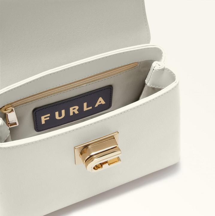 Actual product image Furla 1927 mini top handle in leather color cream