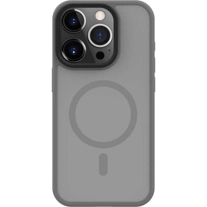 Connect Custodia ibrida per iPhone 15 Pro Max con PC+TPU magnetico (Apple iPhone 15 Pro Max), Cover smartphone, Argento