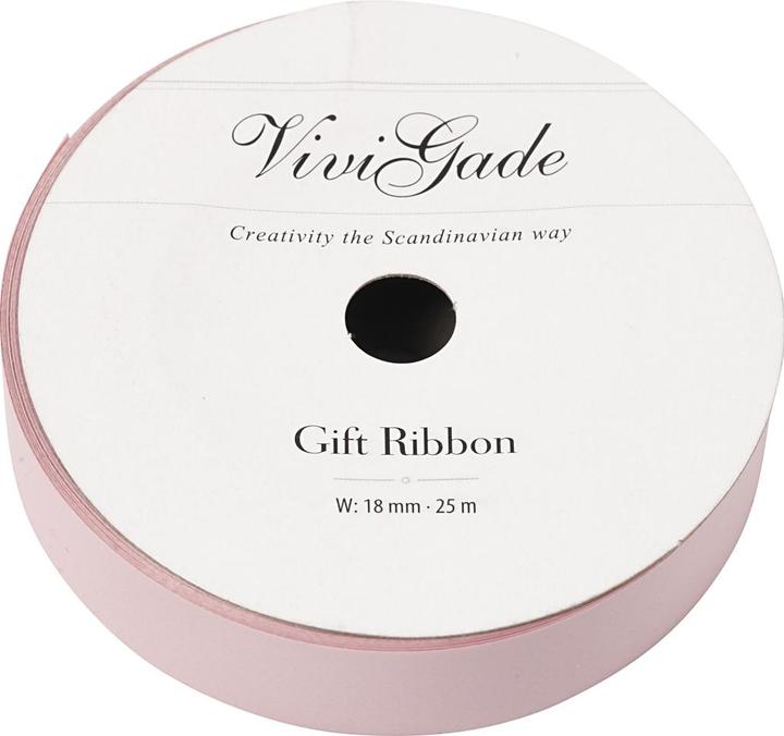 Produktbild Creativ Company Geschenkband Matt Hellrot, 25m (1x)