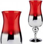 Immagine prodotto Giftdecor portacandele in cristallo argento e rosso (13 x 13 x 35 cm)