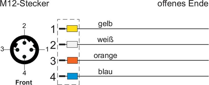 Image du produit Metz Connect Câble de raccordement connecteur M12 4 pôles D-codé (F/FTP, CAT5e, 2 m)