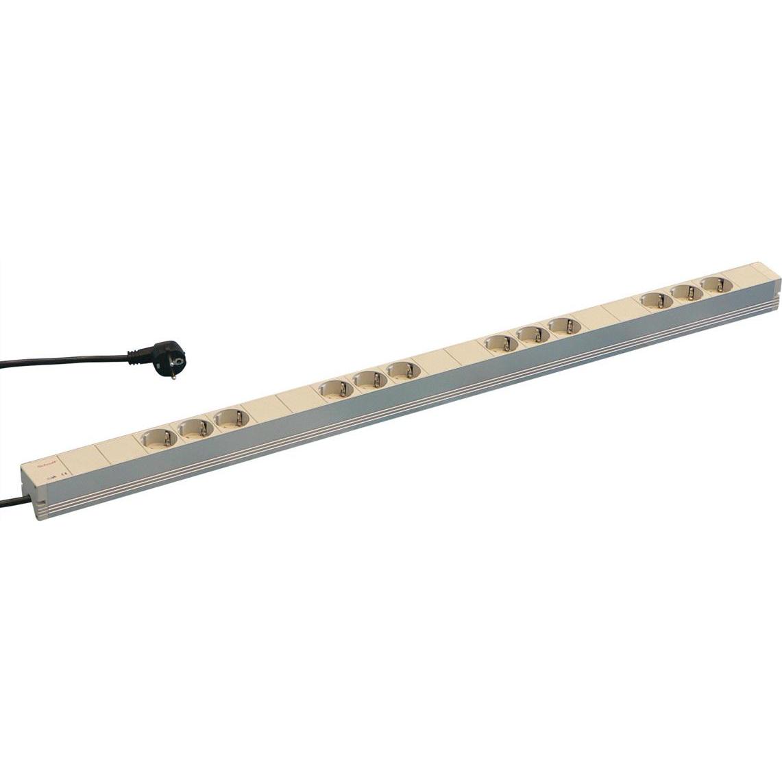 Schroff, Steckdosenleiste, Steckdosenleiste (12 x, CEE 7/3, 2 m)