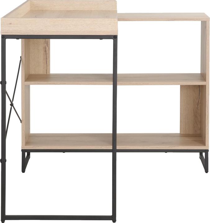 Produktbild HTI-Living Eckschreibtisch mit Regal Cedrik Artisaneiche-Schwarz (110 x 88 x 81 cm)