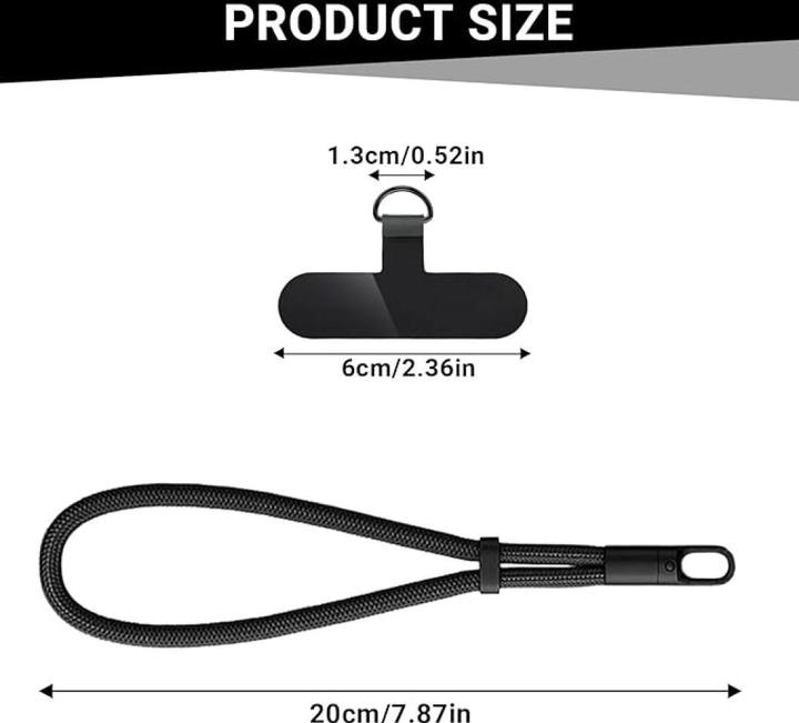 Produktbild Screenguard Kurze Universal Handykette für Smartphone Hüllen Wristband