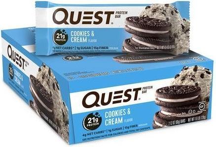 Produktbild Quest Bar (Cookies & Cream, 12 Stk., 720 g)
