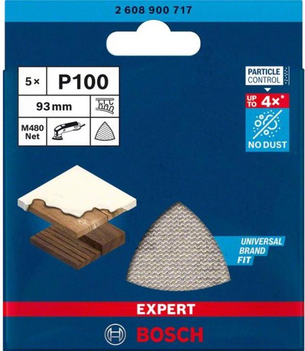 Actual product image Bosch Professional Zubehör EXPERT M480 Sanding net for delta sander, 93 mm, G 100, 5-pcs. (100)