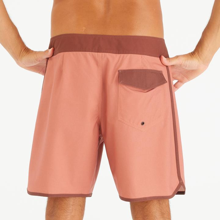 Produktbild Olaian Men’s Boardshorts Surf 500 18" Long - Sober Bordeaux Sepia Brown (48)