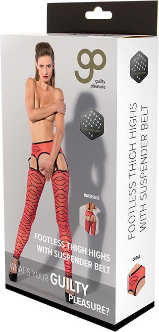 Produktbild Guilty Pleasure Gp Printed Thigh High With Suspender (XL)