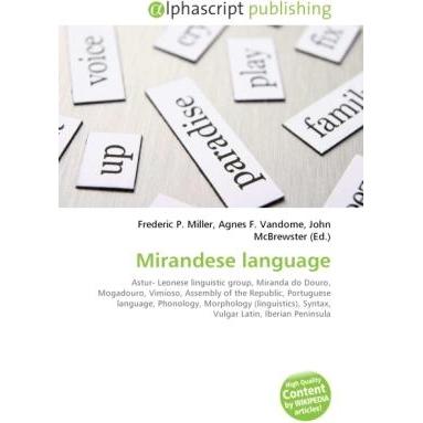 Thumbnail - Mirandese language, Fachbücher von Agnes F. Vandome, Frederic P. Miller, John McBrewster