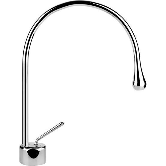 Gessi, Badarmatur, Goccia Waschtisch-Einhebelmischer mit Auslauf Radius 125 mm, ohne Ablaufgarnitur, Ausladung 24