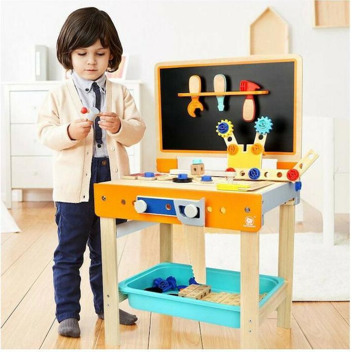 Actual product image Topbright Toys Top Bright Wood/Plastic 150181 2 In 1 Workbench & Desk For 36M+
