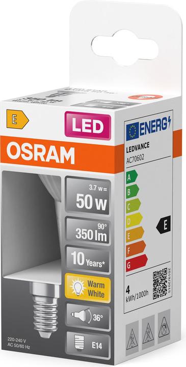 Produktbild Osram LED Leuchtmittel LED STAR PAR16 3.7W 827 E14 Warm weiss 4099854458705 (E14, 3.70 W, 350 lm, 6 x, E)