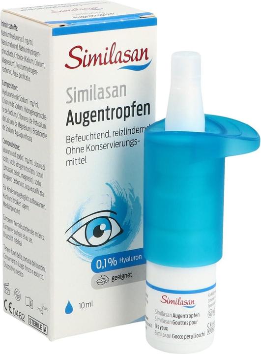 Produktbild Similasan Augentropfen mit 0,1 % Hyaluron (10 ml, 10 ml Augentropfen mit 0,1% Hyaluron)