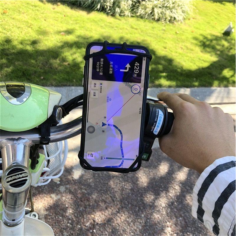 Thumbnail - Hurtel Silicone bicycle phone holder - black, Smartphone Halterung, Schwarz