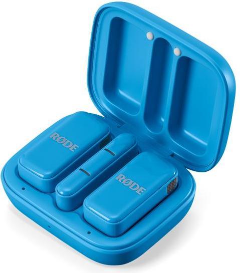 Produktbild RØDE Wireless Micro Drahtloses Mikrofon-System USB-C Blau mit Tuch