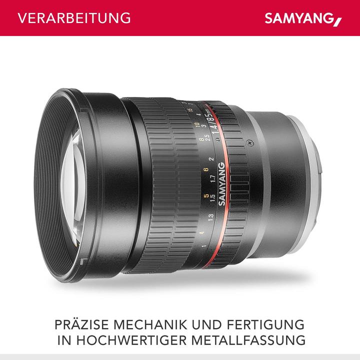 Actual product image Samyang 85mm f/1.4 AS IF UMC - Sony E (Sony E, full size)