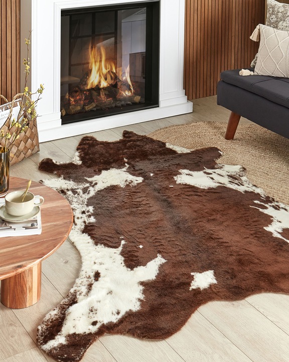 Produktbild Beliani Kunstfell-Teppich Kuh braun / weiss 150 x 200 cm BOGONG (150 x 200 cm)