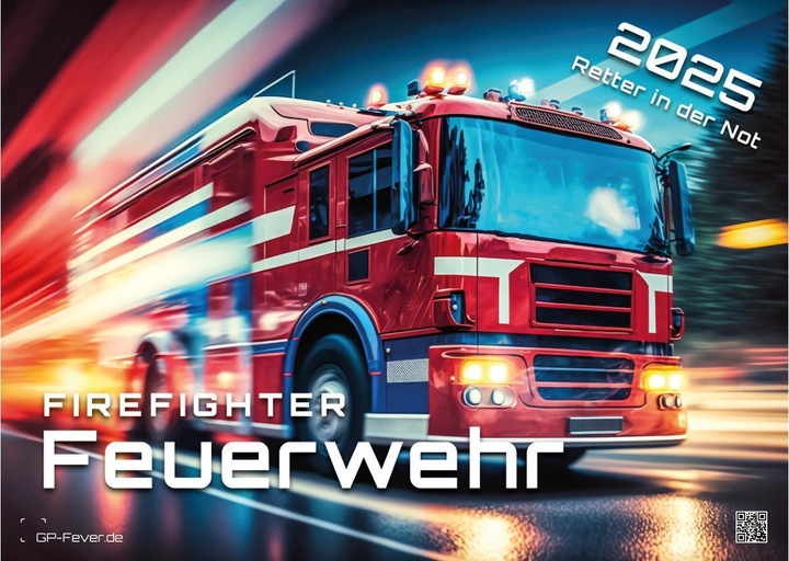 Actual product image FIREFIGHTER - Rescuer in distress - Fire brigade - 2025 - Calendar DIN A3 (A3, Hardcover, German)
