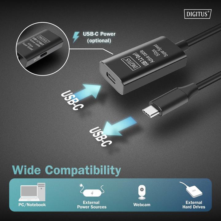 Actual product image Digitus USB C - USB C (5 m, USB 3.2 Gen 1)