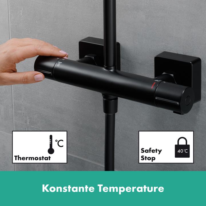 Image du produit hansgrohe HG Showerpipe Vernis Shape 240 1 jet EcoSm m Thermostat mattschwarz