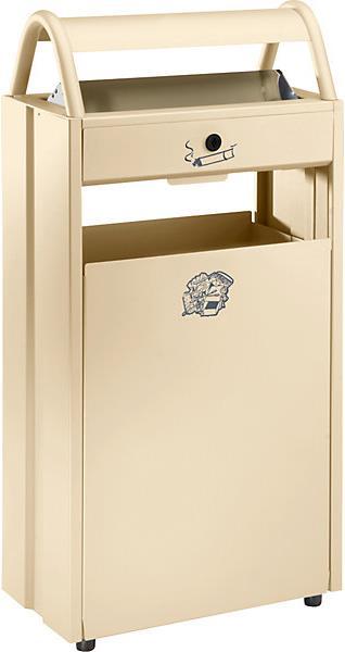 Image du produit kaiserkraft Collecteur de déchets avec cendrier et toit de protection contre la pluie (60 l)