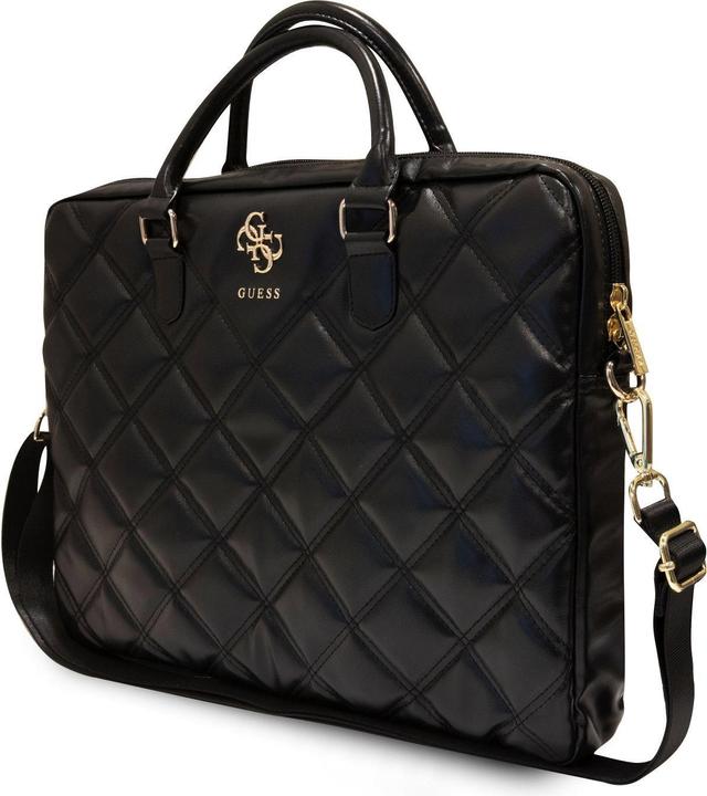 Immagine prodotto Guess Borsa porta computer 15/16 in PU grana 4G con logo in metallo - nero (16")