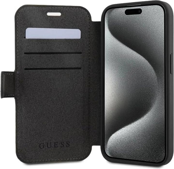 Immagine prodotto Guess GUBKP15L4GMGGR iPhone 15 Pro 6.1" szary/grey book 4G Metal Logo (Apple iPhone 15 Pro)