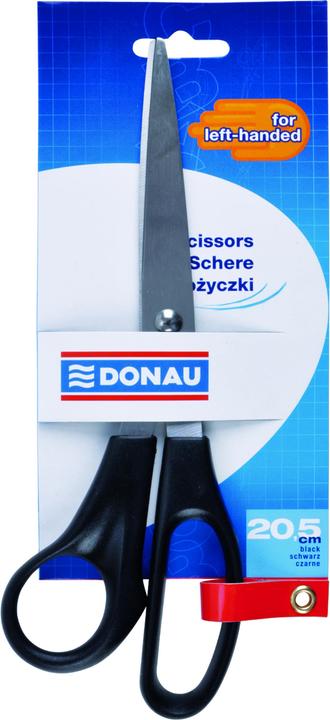 Donau Linkshandige kantoorschaar, klassiek, 20, 5cm, zwart (20.50 cm)