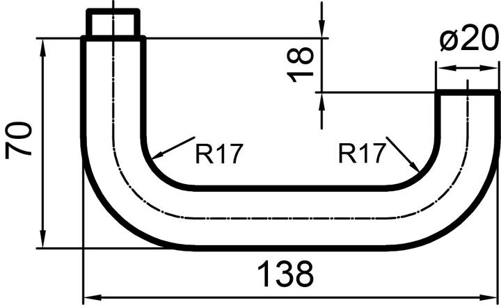 Actual product image Glutz Lever handle 5064 Oslo (Door handle)