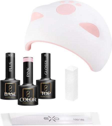 Ocho Nails Gellack Starter Set 8 (Pink, Gel-Effekt Nagellack)