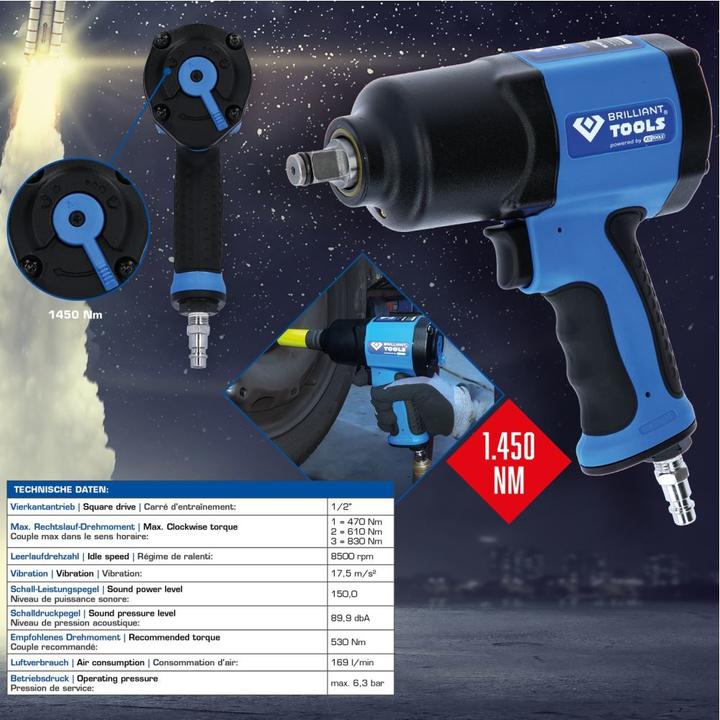Produktbild Brilliant Tools Druckluft-Schlagschrauber (Druckluft)