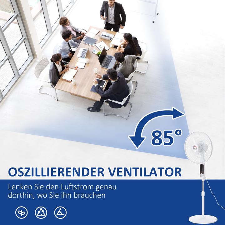 Produktbild Homcom Standventilator ABS, Stahl Weiss