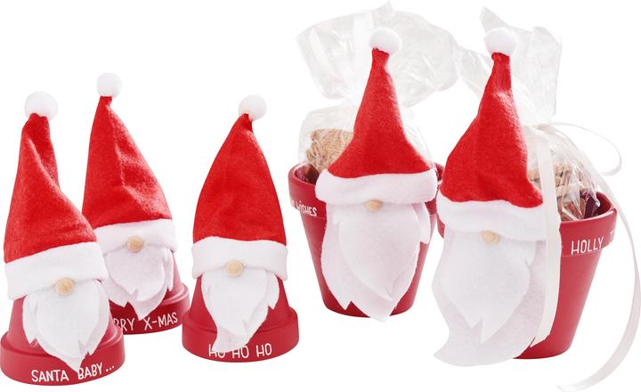 Image du produit VBS Kit de bricolage "Lutin de Noël en pot d'argile", 5 pièces