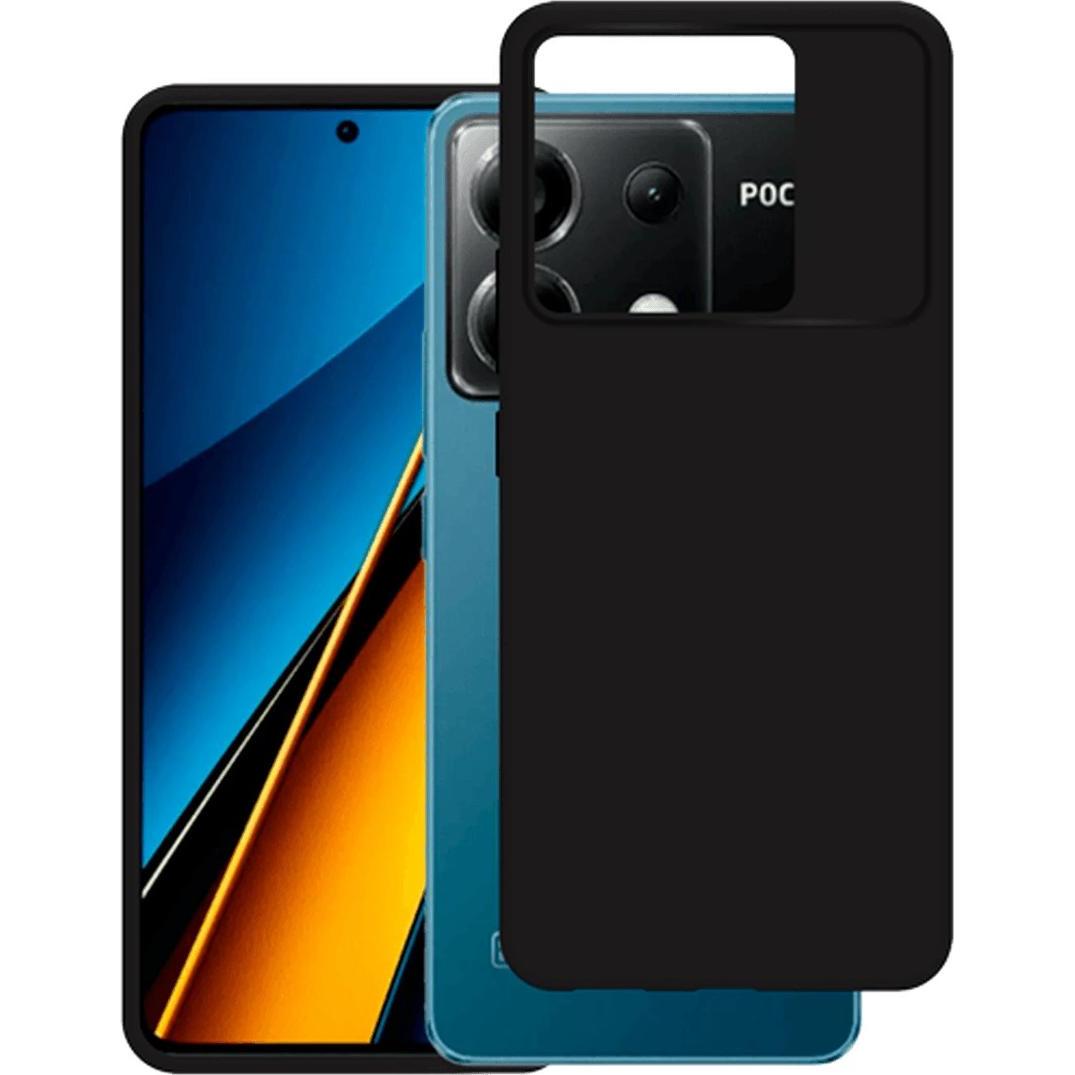 Just in Case Copertura posteriore in TPU nera per Poco X6 (Xiaomi Poco X6), Cover smartphone, Nero