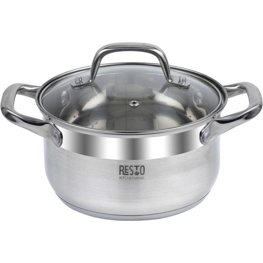 Resto KASSEROLE D18CM 2.6L/92002 REST, Pfanne + Kochtopf, Silber