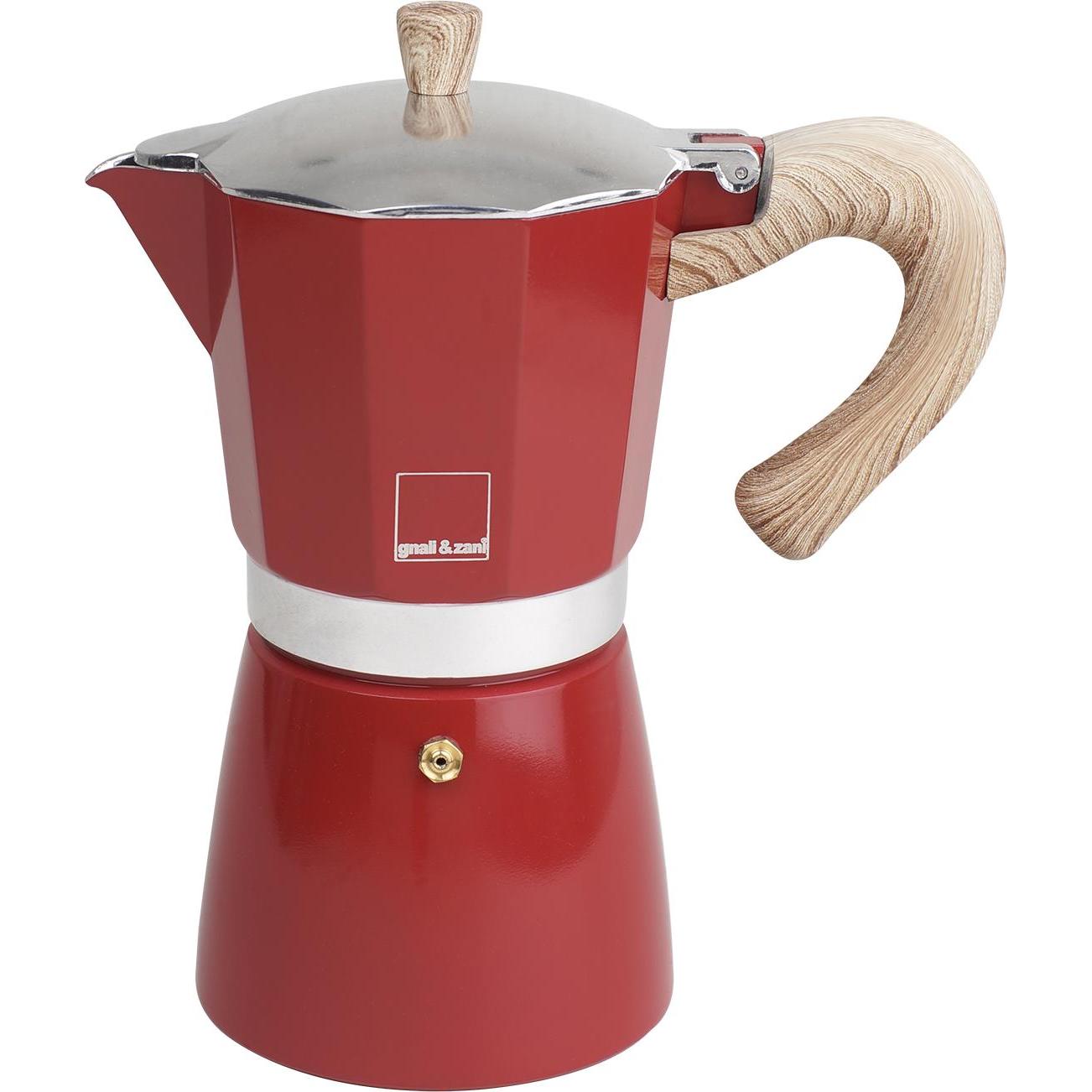 Profino Venezia - Espressokocher, rot, 9 Tassen, Espressokocher, Rot