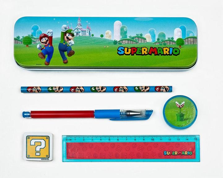 Image du produit Undercover Set d'école Super Mario en Tin, 7dlg. (multicolore, 1x)