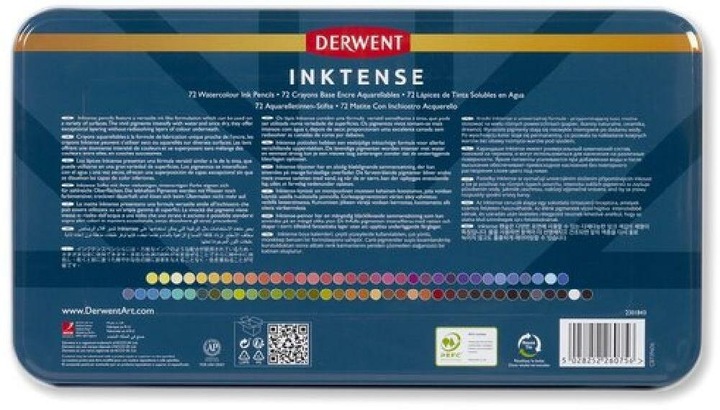 Actual product image Derwent Inktense permanent watercolour pencils (Multicoloured, 72 x)