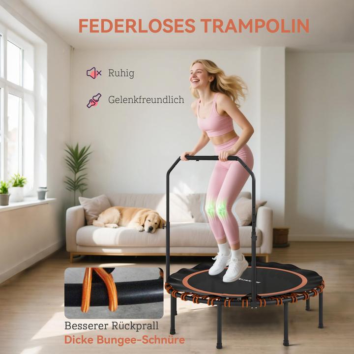 Produktbild SportNow Fitness Trampolin Stahl, Kunststoff Schwarz+Orange (114 cm)
