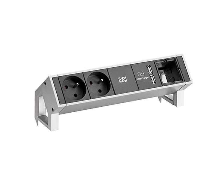 Actual product image Bachmann DESK2 - 2xUTE/French, 1xUSB & (2x, CEE 7/3, CEE 7/5)