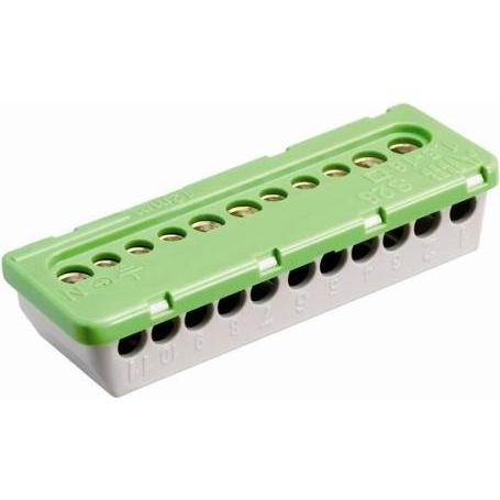 Entrelec Terminal Block PE 5x16mm sq + 6x6mm sq, Elektronikkabel + Stecker, Grün