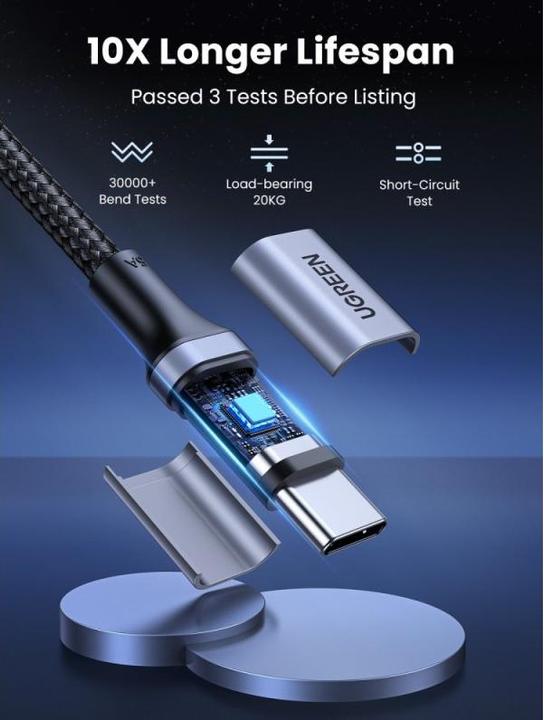 Actual product image Ugreen USB Type C - USB Type C (1 m, USB 2.0, 100 W)