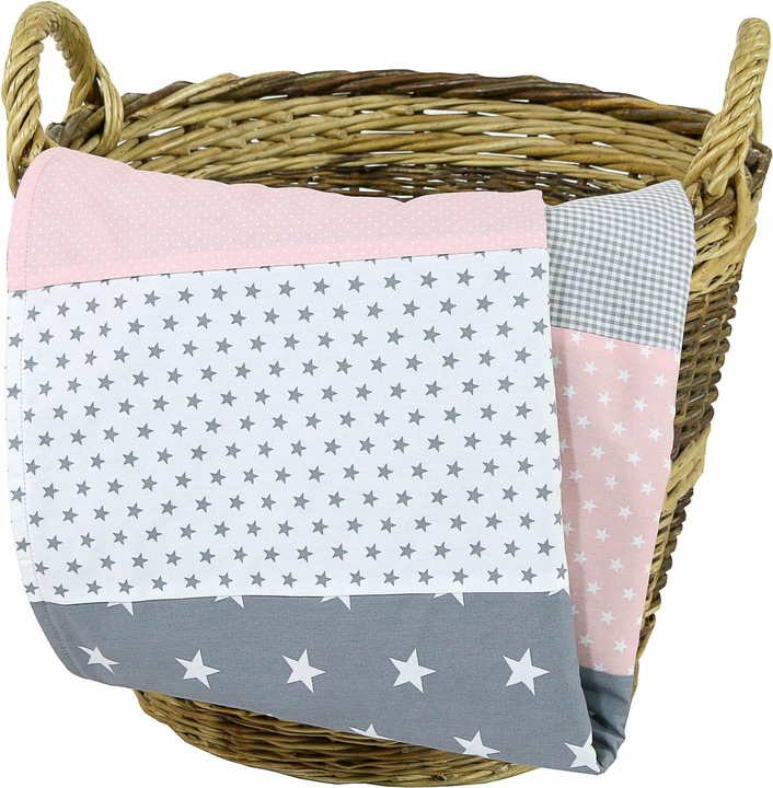 Produktbild Ullenboom Kuscheldecke Sterne rosa grau 70 cm x 100 (70 x 100 cm)