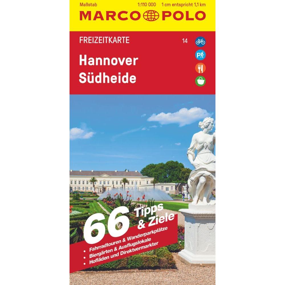 Freizeitkarte 14 Hannover, Südheide 1:110.000, Landkarte