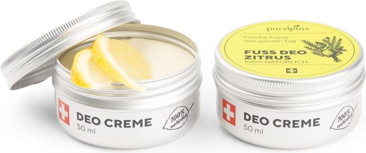 Produktbild Puralpina Fuss Deo Creme Zitrus Dose 50 ml (Fussdeodorant & -puder, 50 ml)