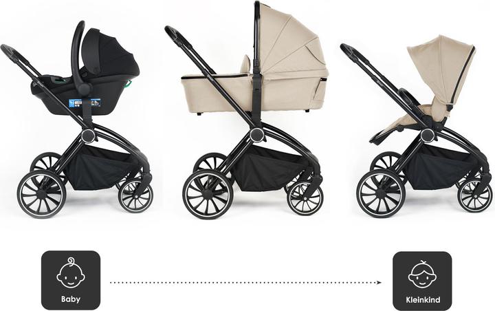 Produktbild BabyGo Harmony 3in1 Kombikinderwagen inkl. Babyschale