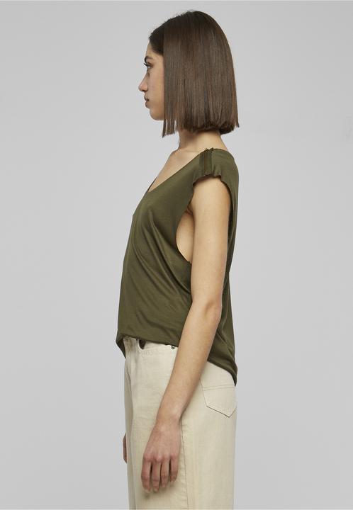 Produktbild Urban Classics Ladies Shoulder Zip HiLo Tee (S)