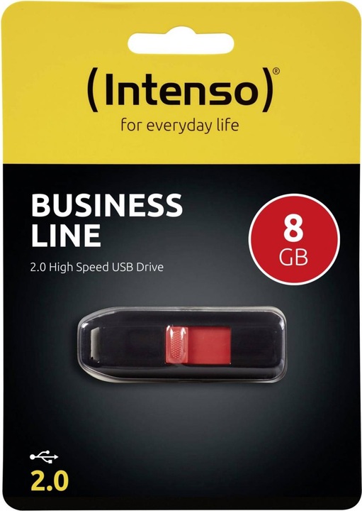 Actual product image Intenso 8GB Business Line USB 20 stick black-red (8 GB)